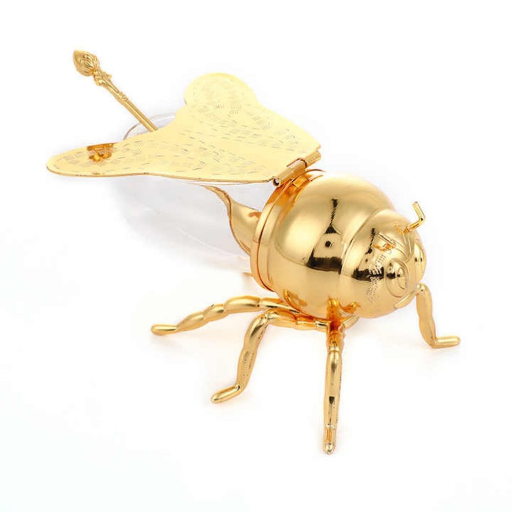High end Condiment Bee Shaped Glass Honey Pot Blow Glass Bee Figurine Honey